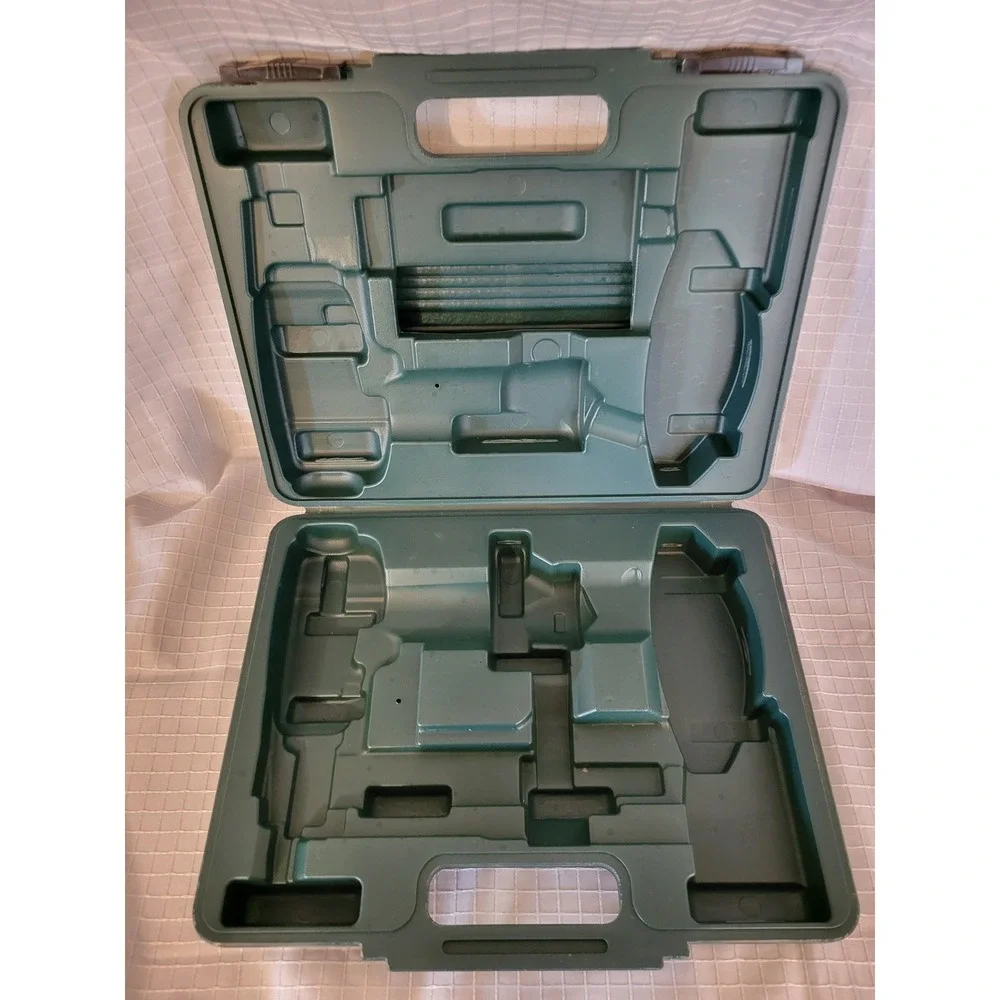 Hitachi Hard Plastic Tool Carrying Case Green Molded Storage Box with Handle